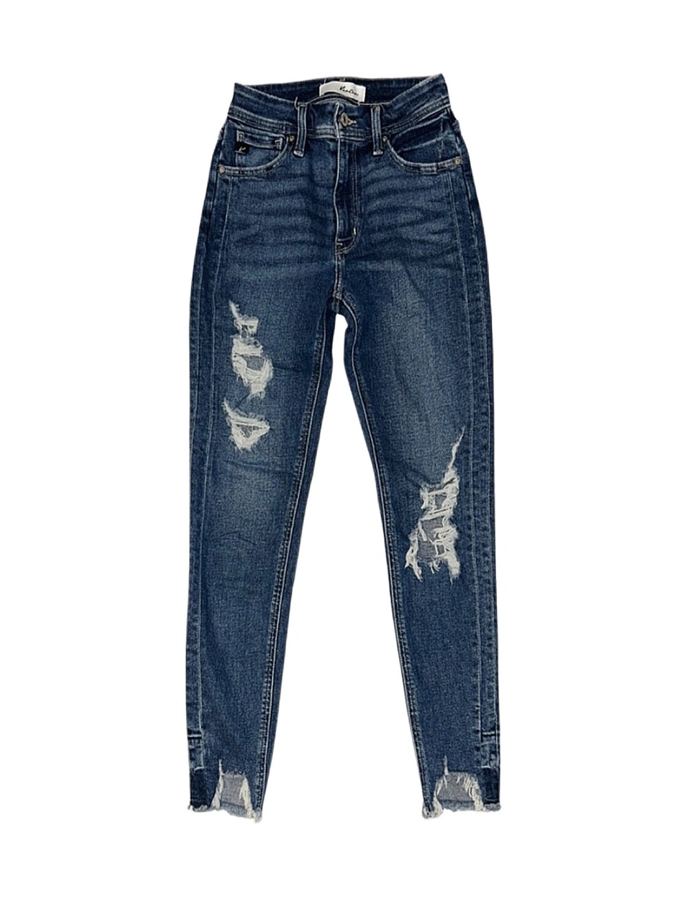 KANCAN Women's Dark Distressed Skinny Jeans Size 3